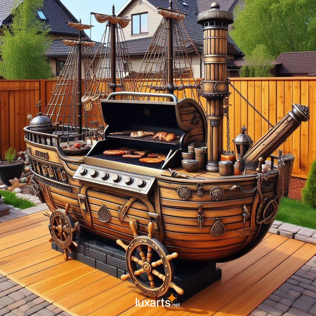 Unleash Your Inner Captain with the Pirate Ship Shaped BBQ Grill pirate ship shaped bbq grill 8