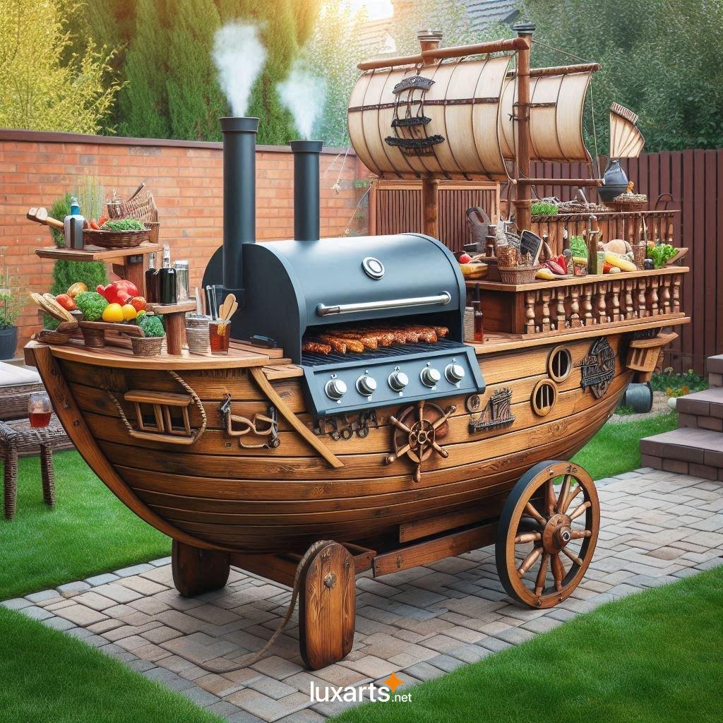 Unleash Your Inner Captain with the Pirate Ship Shaped BBQ Grill pirate ship shaped bbq grill 9