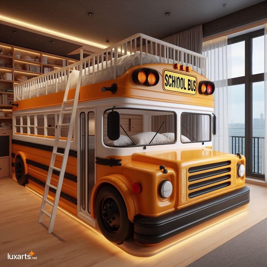 Transform Your Child's Bedroom into a Playful Adventure with a School Bus Bunk Bed school bus bunk bed 7