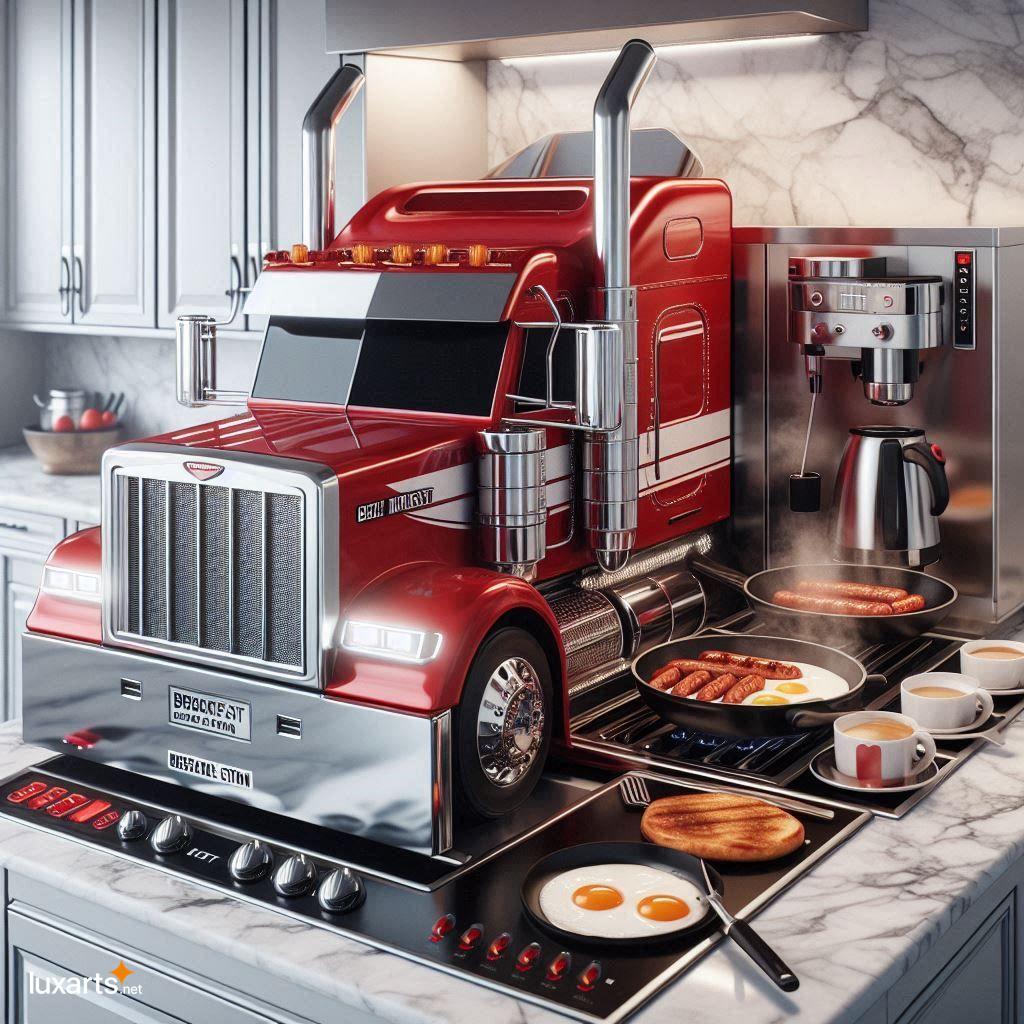 Turn Your Kitchen into a Trucker's Paradise with a DIY Semi Truck Breakfast Station semi truck inspired breakfast station 11