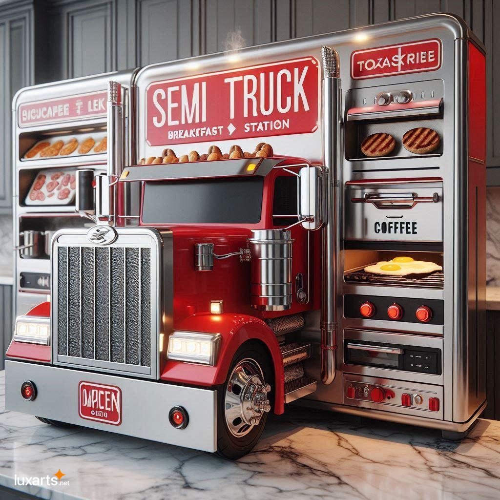 Turn Your Kitchen into a Trucker's Paradise with a DIY Semi Truck Breakfast Station semi truck inspired breakfast station 4