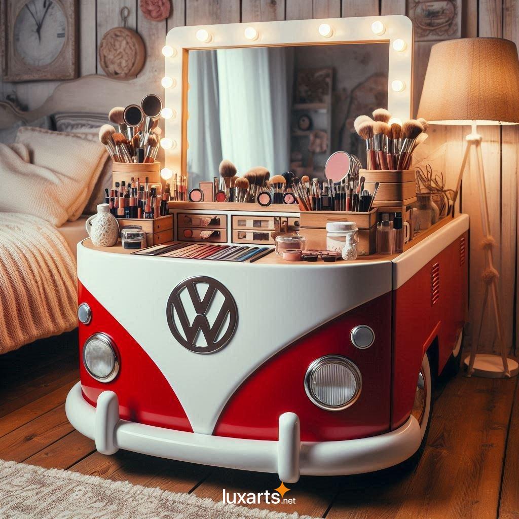 Unleash Your Inner Glam with the Retro-Inspired Volkswagen Bus Makeup Table volkswagen bus makeup table 1