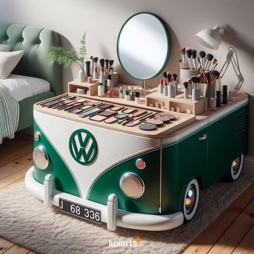 Unleash Your Inner Glam with the Retro-Inspired Volkswagen Bus Makeup Table volkswagen bus makeup table 3