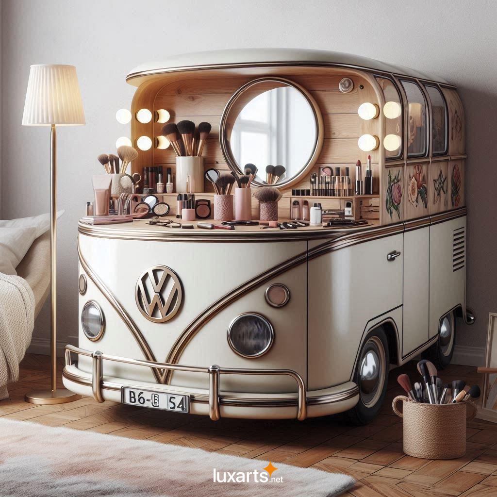 Unleash Your Inner Glam with the Retro-Inspired Volkswagen Bus Makeup Table volkswagen bus makeup table 4