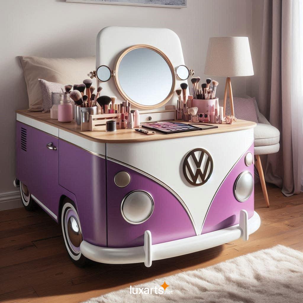 Unleash Your Inner Glam with the Retro-Inspired Volkswagen Bus Makeup Table volkswagen bus makeup table 9