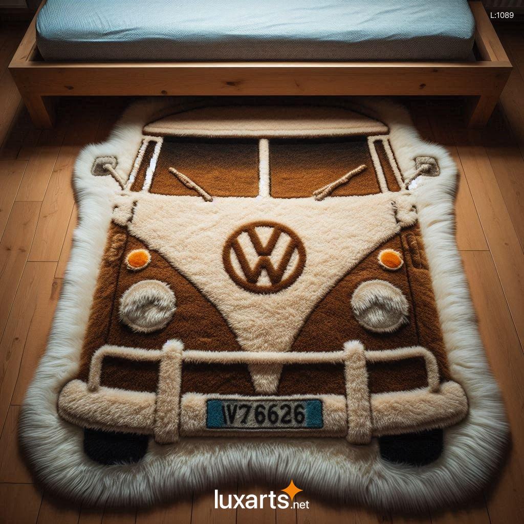 Creative Volkswagen Bus Shaped Rug: A Unique Addition to Your Home volkswagen bus rug 1
