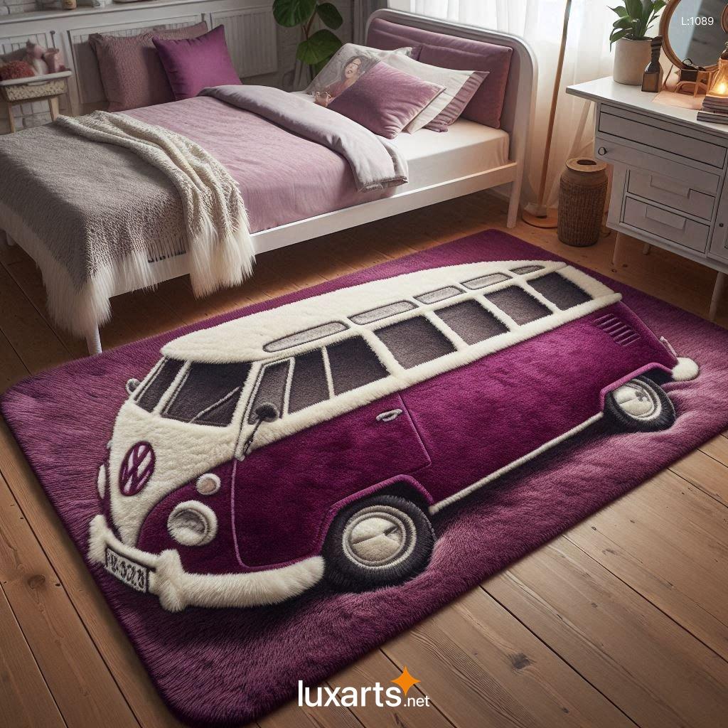 Creative Volkswagen Bus Shaped Rug: A Unique Addition to Your Home volkswagen bus rug 3