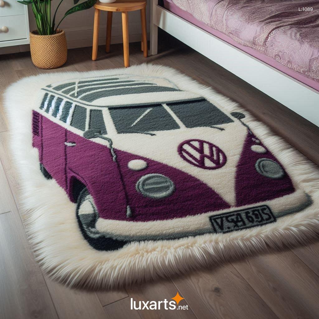Creative Volkswagen Bus Shaped Rug: A Unique Addition to Your Home volkswagen bus rug 4