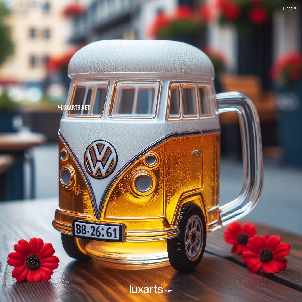 Volkswagen Bus Shaped Beer Mug: The Perfect Glass for Hippie Parties and Beer Lovers volkswagen bus shaped beer mug glass 2