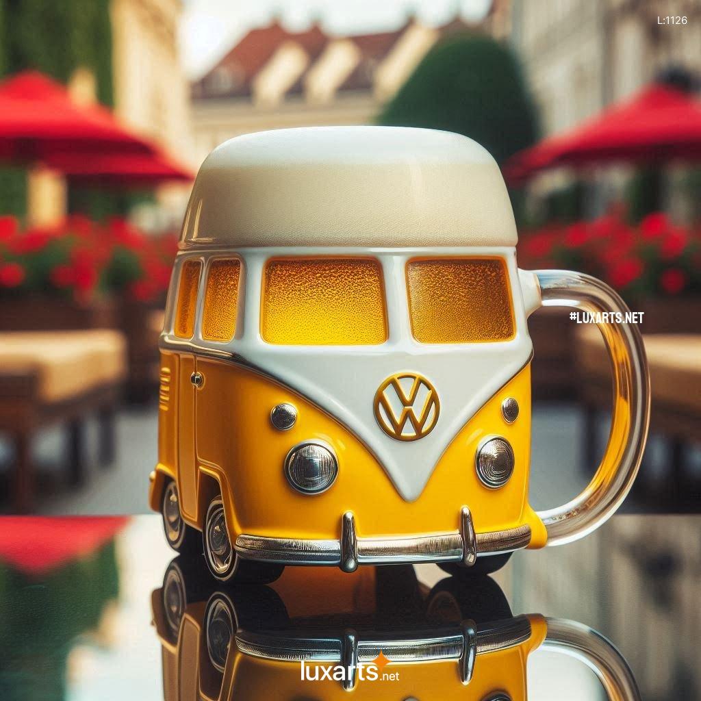 Volkswagen Bus Shaped Beer Mug: The Perfect Glass for Hippie Parties and Beer Lovers volkswagen bus shaped beer mug glass 5