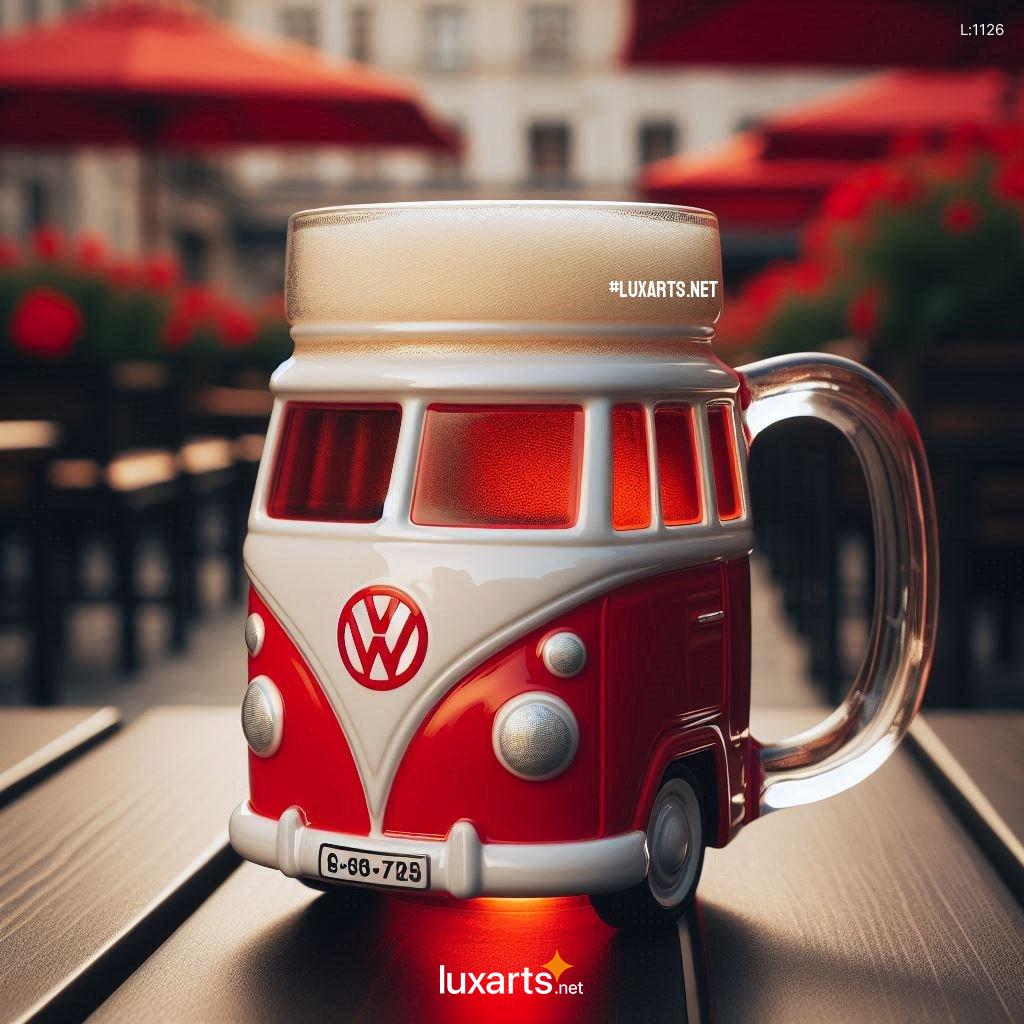 Volkswagen Bus Shaped Beer Mug: The Perfect Glass for Hippie Parties and Beer Lovers volkswagen bus shaped beer mug glass 6
