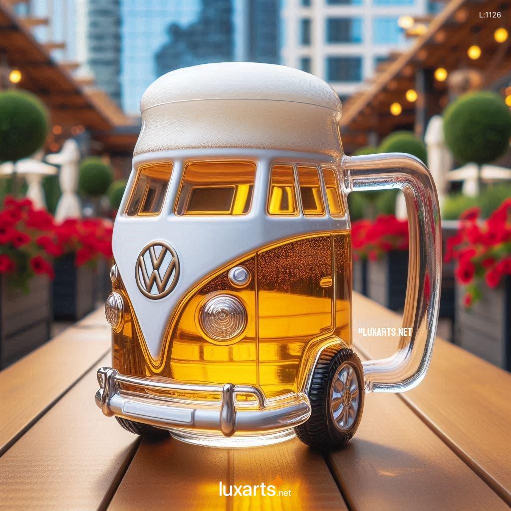 Volkswagen Bus Shaped Beer Mug: The Perfect Glass for Hippie Parties and Beer Lovers volkswagen bus shaped beer mug glass 7