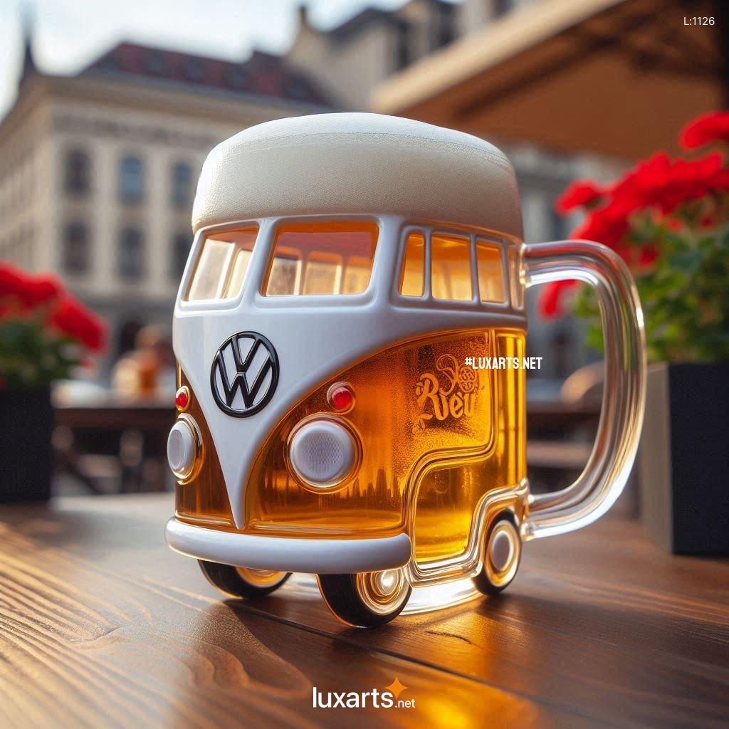 Volkswagen Bus Shaped Beer Mug: The Perfect Glass for Hippie Parties and Beer Lovers volkswagen bus shaped beer mug glass 8
