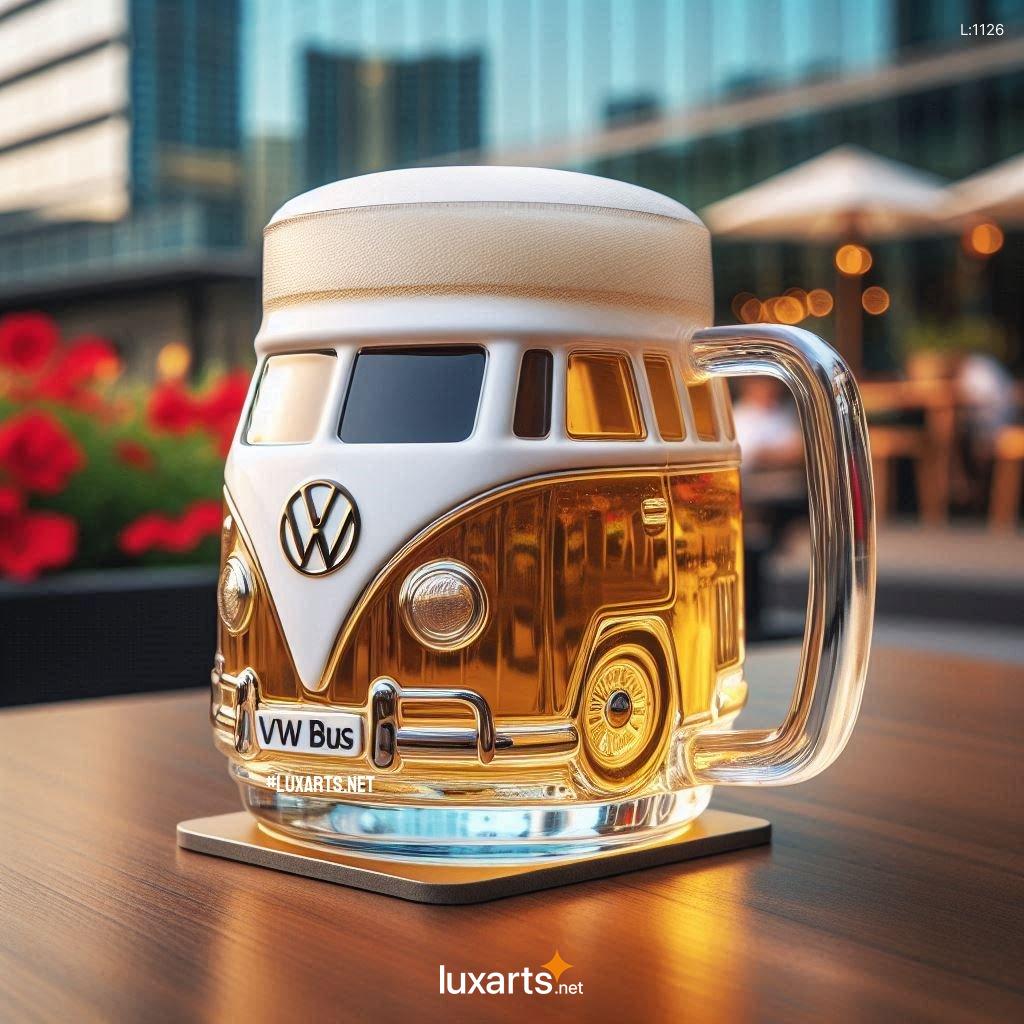 Volkswagen Bus Shaped Beer Mug: The Perfect Glass for Hippie Parties and Beer Lovers volkswagen bus shaped beer mug glass 9