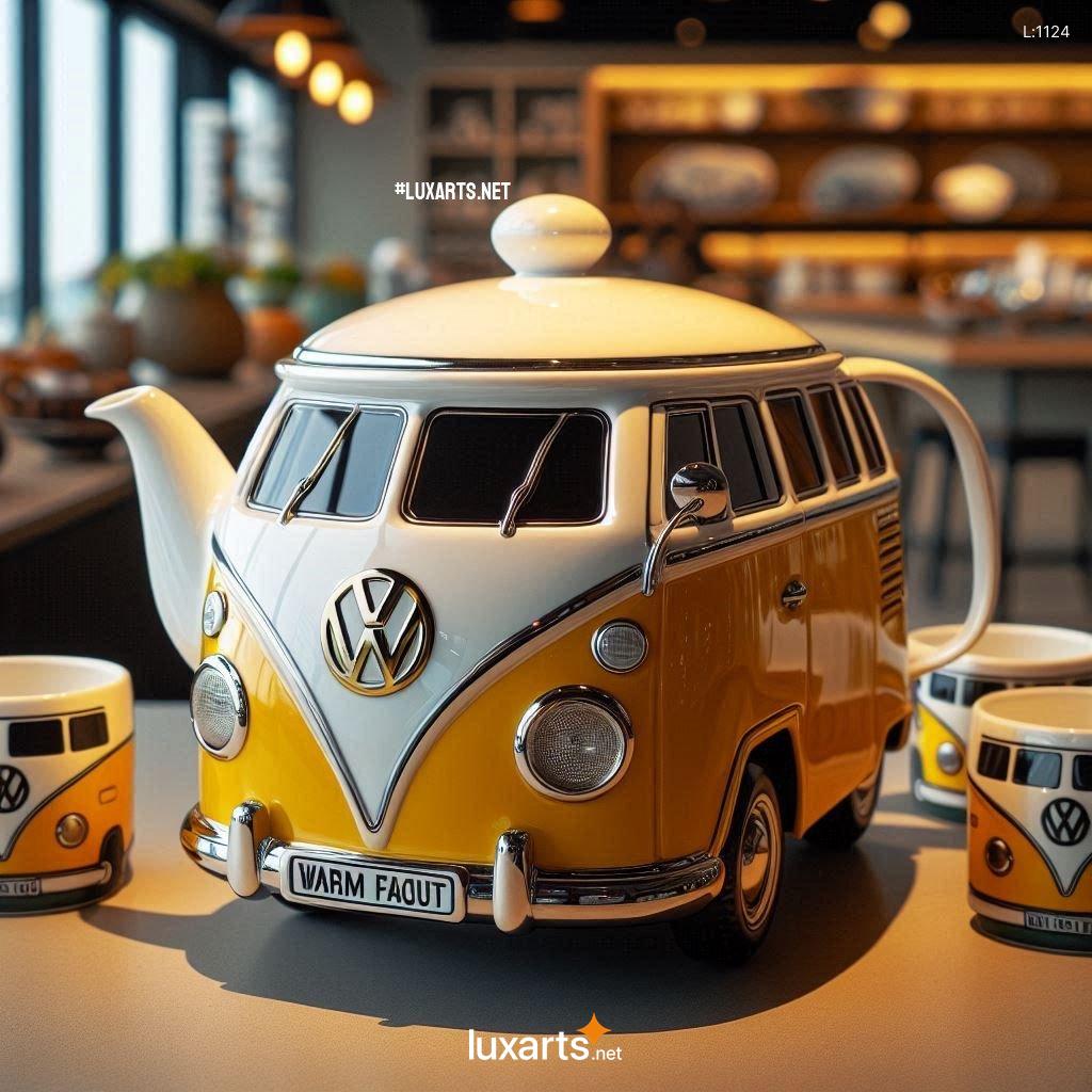 Indulge in Nostalgic Vibes with the Volkswagen Bus Shaped Teapot: A Groovy Kitchen Gadget volkswagen bus shaped teapot 2