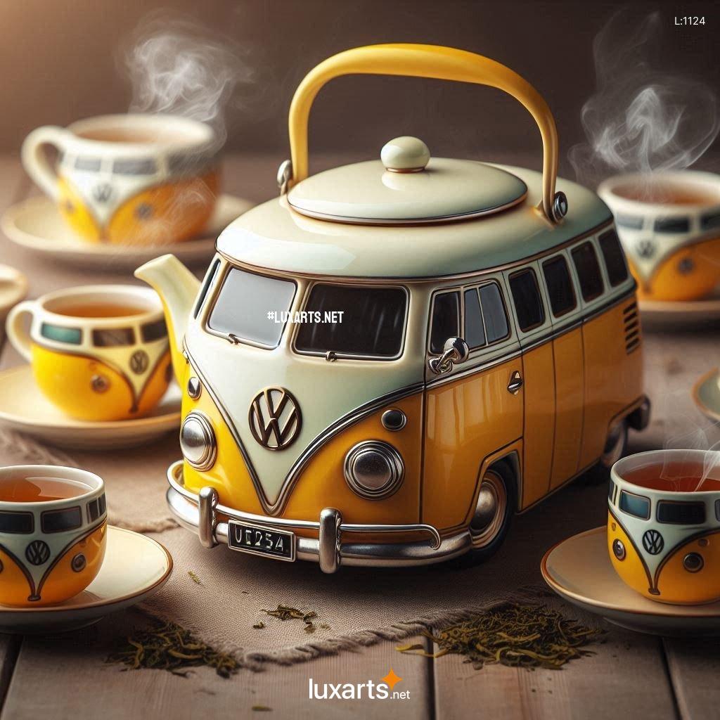 Indulge in Nostalgic Vibes with the Volkswagen Bus Shaped Teapot: A Groovy Kitchen Gadget volkswagen bus shaped teapot 6