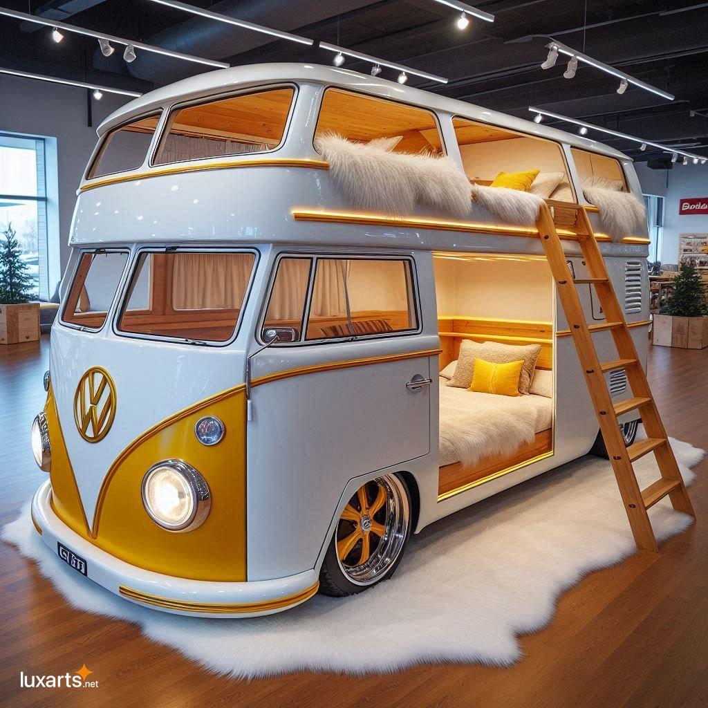 VW Bus Shaped Bunk Bed: Transform Your Child's Bedroom into a Retro Adventure vw bus bunk bed 11