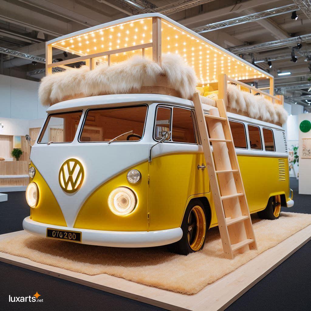 VW Bus Shaped Bunk Bed: Transform Your Child's Bedroom into a Retro Adventure vw bus bunk bed 13