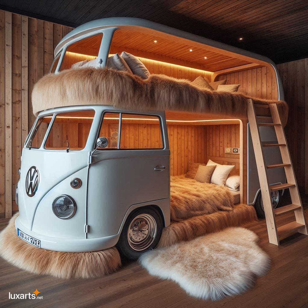 VW Bus Shaped Bunk Bed: Transform Your Child's Bedroom into a Retro Adventure vw bus bunk bed 2