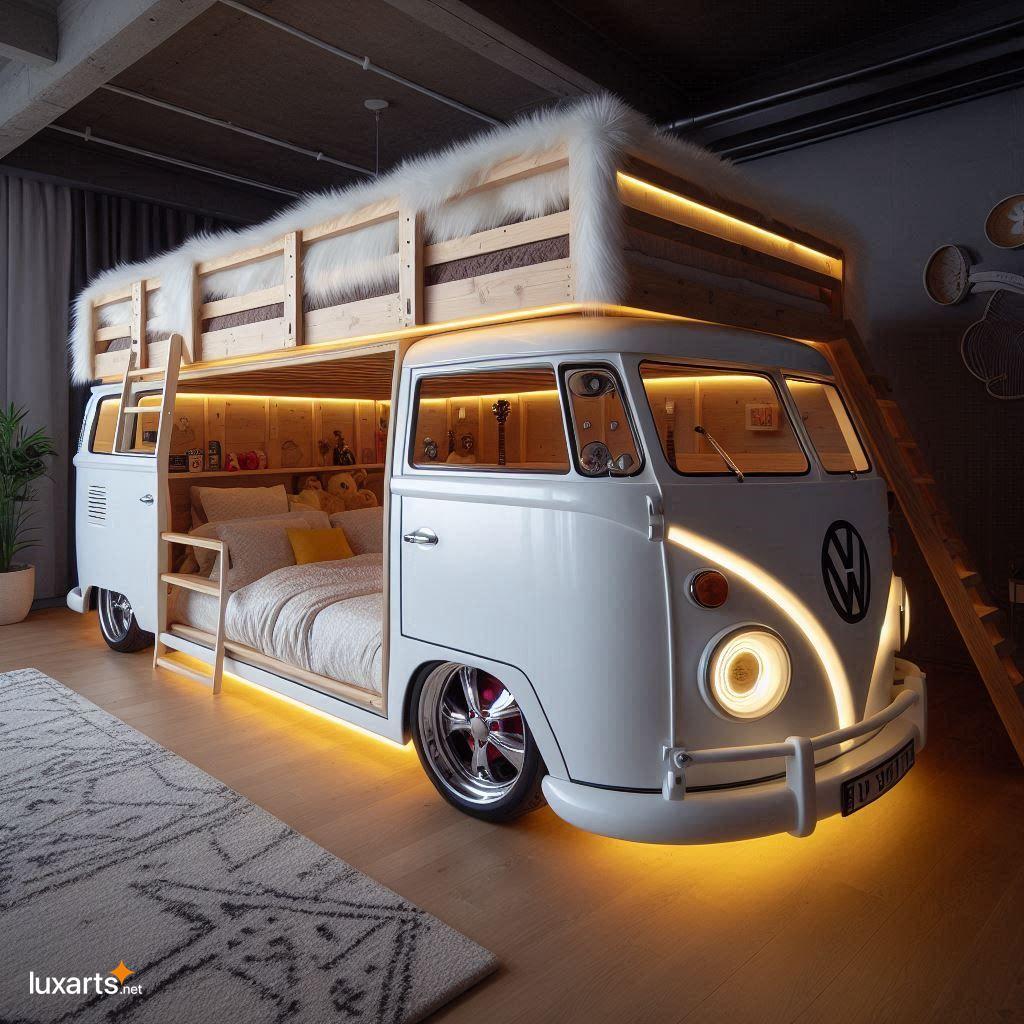 VW Bus Shaped Bunk Bed: Transform Your Child's Bedroom into a Retro Adventure vw bus bunk bed 6