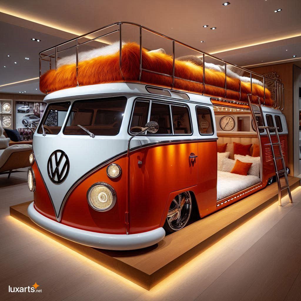 VW Bus Shaped Bunk Bed: Transform Your Child's Bedroom into a Retro Adventure vw bus bunk bed 8