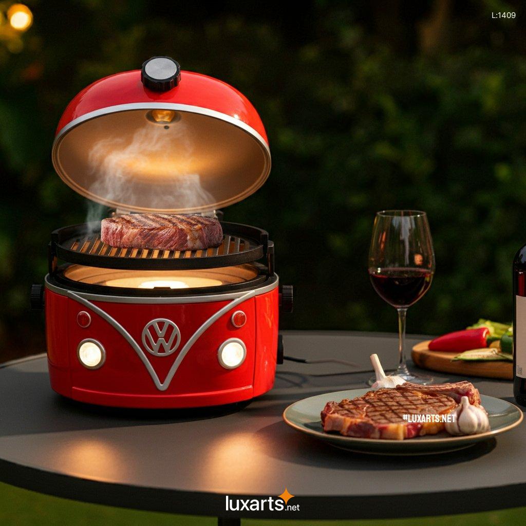 Volkswagen Bus Shaped BBQ Grill: Unique Outdoor Cooking Experience vw bus shaped mini outdoor grill 16