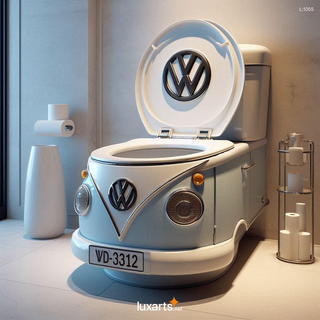 VW Bus Inspired Toilet: Unleash Your Inner Hippie in the Bathroom vw bus shaped toilet 1