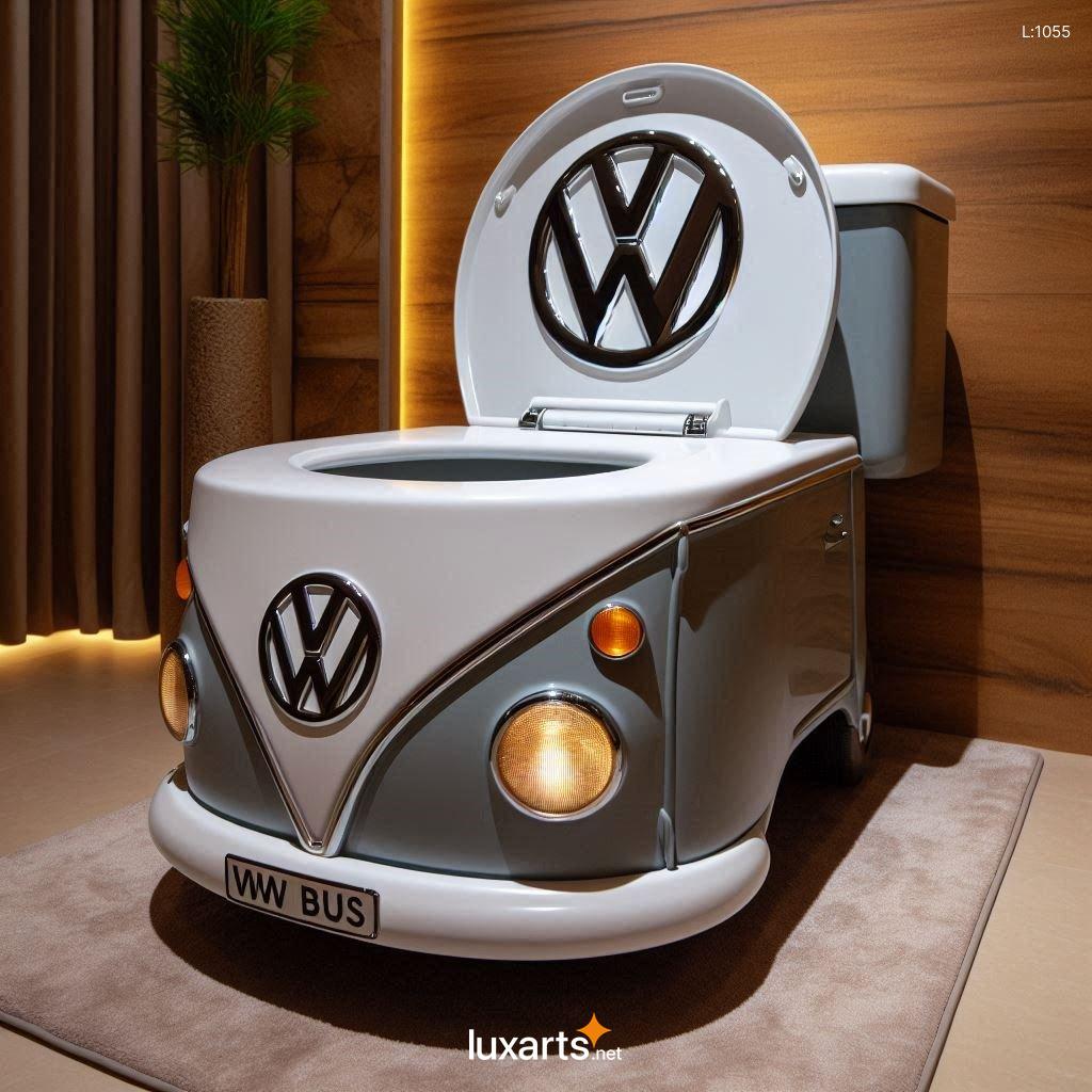VW Bus Inspired Toilet: Unleash Your Inner Hippie in the Bathroom vw bus shaped toilet 2