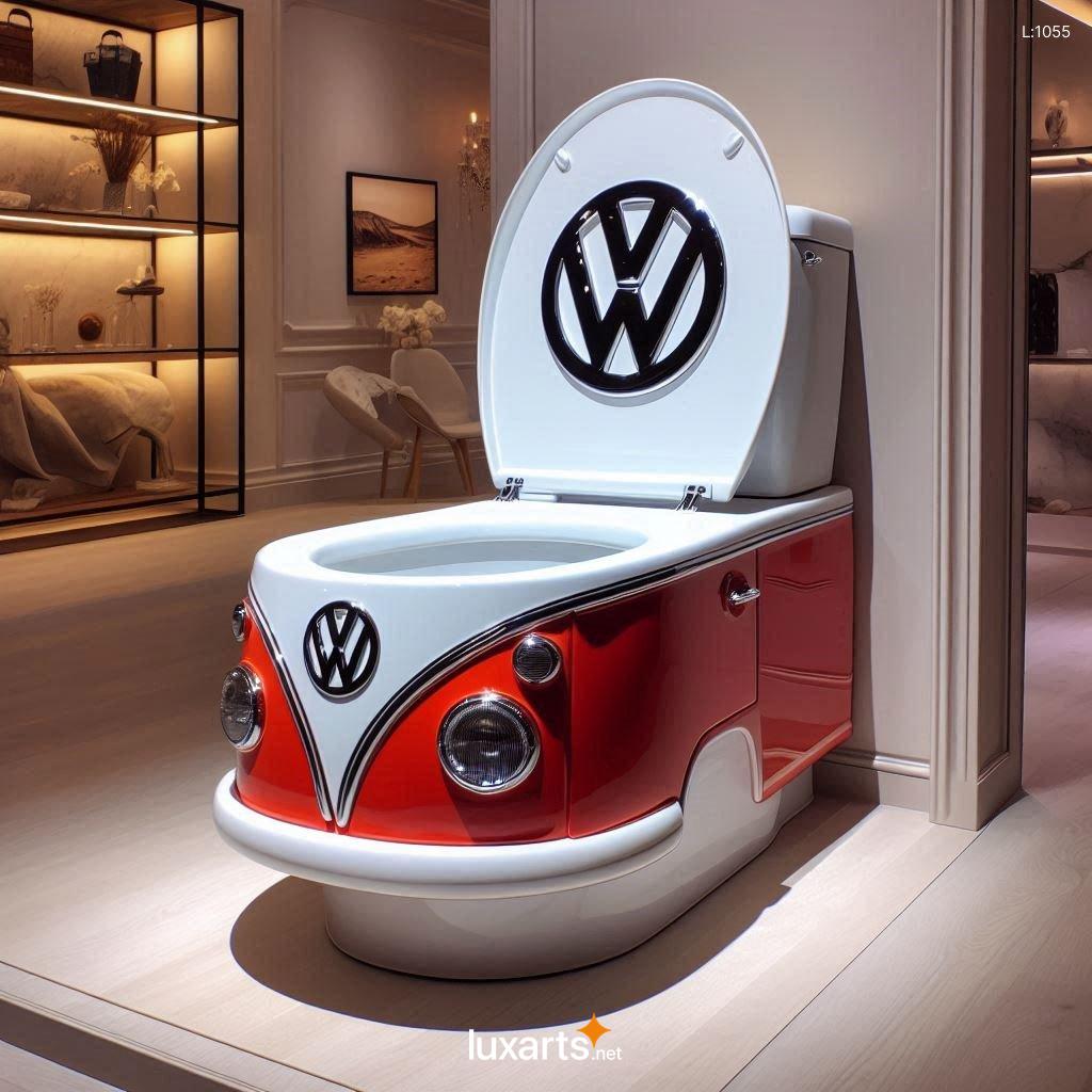 VW Bus Inspired Toilet: Unleash Your Inner Hippie in the Bathroom vw bus shaped toilet 3