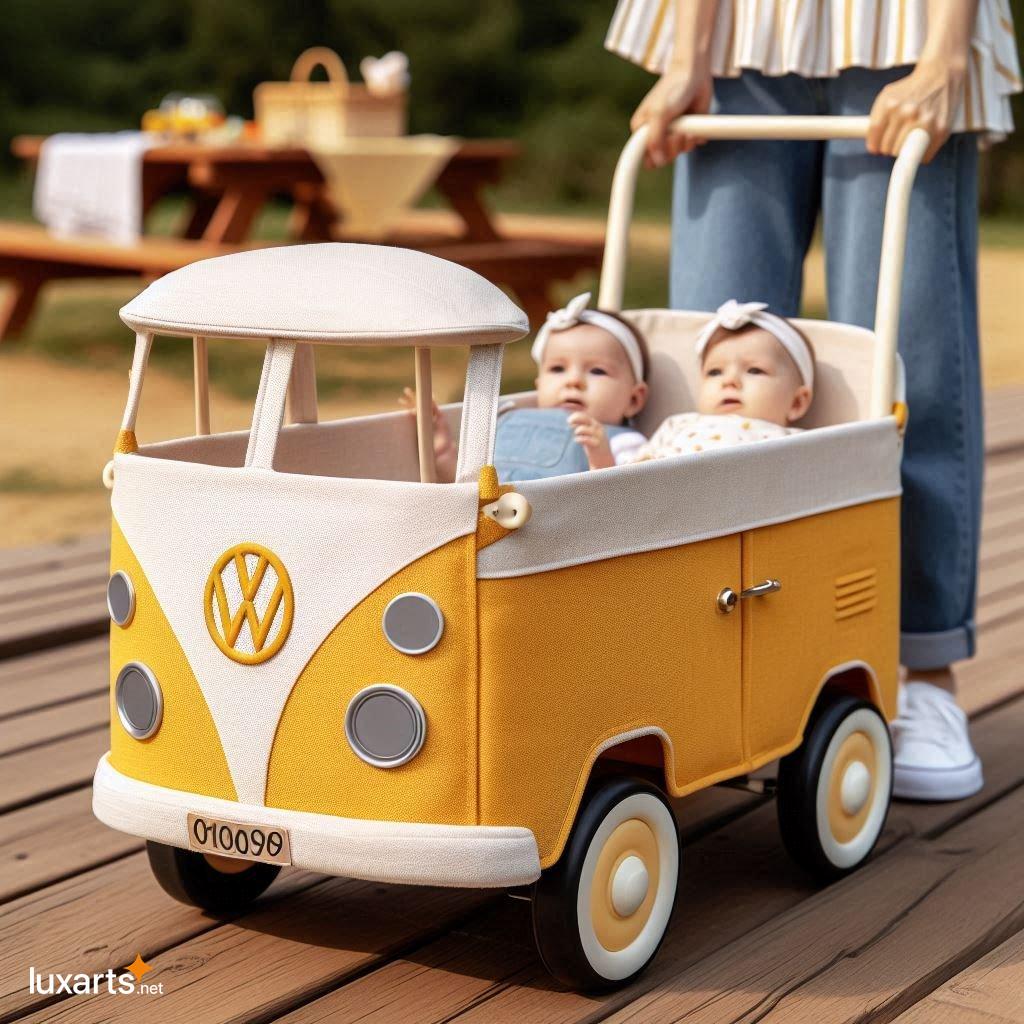 Turn Heads with an Iconic VW Bus Stroller Wagon: The Perfect Blend of Style and Functionality vw bus wagon stroller 1