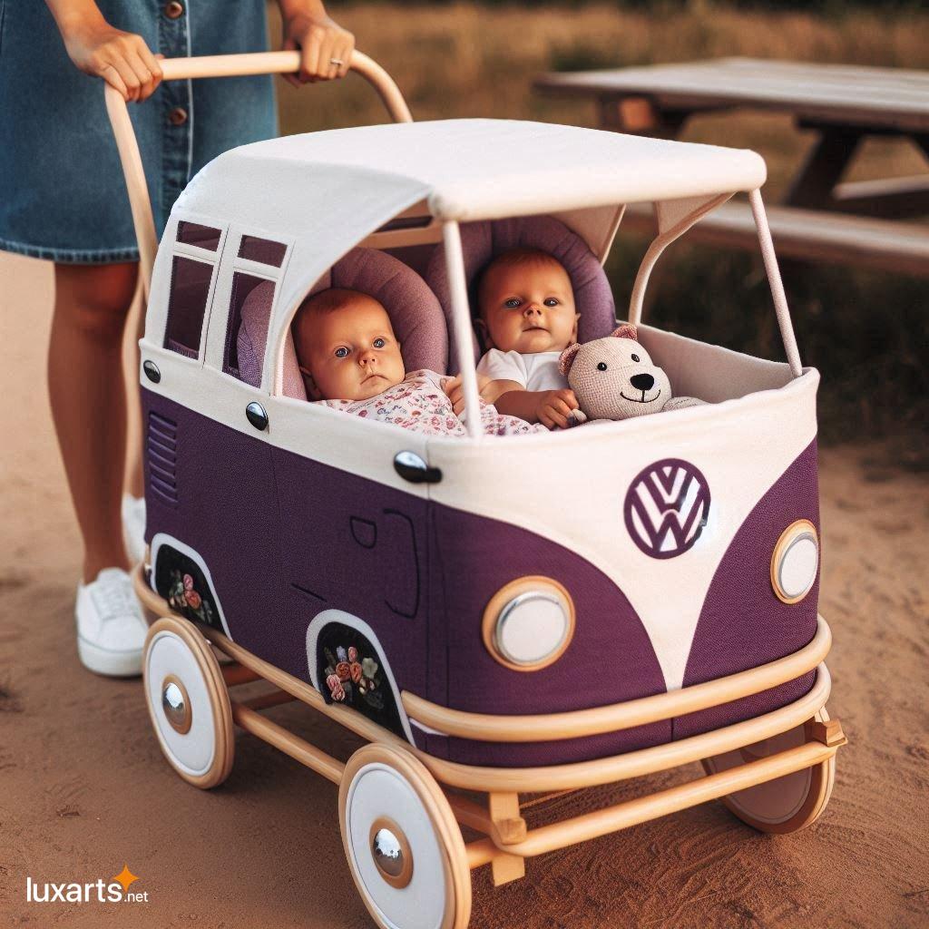 Turn Heads with an Iconic VW Bus Stroller Wagon: The Perfect Blend of Style and Functionality vw bus wagon stroller 3