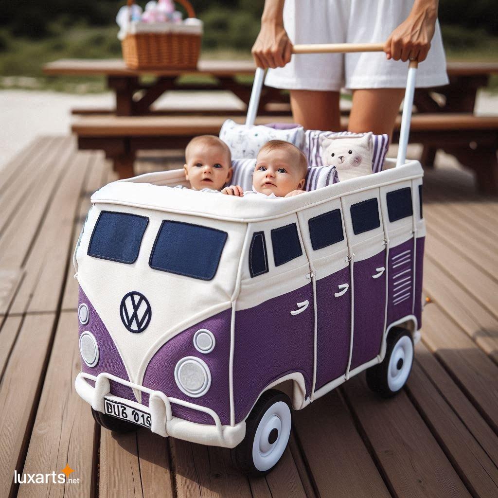 Turn Heads with an Iconic VW Bus Stroller Wagon: The Perfect Blend of Style and Functionality vw bus wagon stroller 4