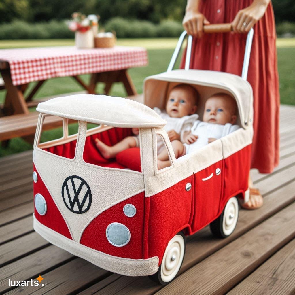 Turn Heads with an Iconic VW Bus Stroller Wagon: The Perfect Blend of Style and Functionality vw bus wagon stroller 7