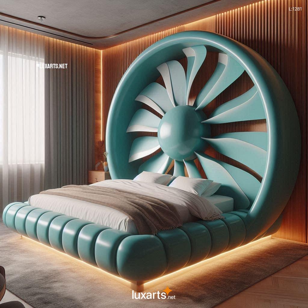 Electric Fan Shaped Bed: Futuristic Bed Design with Cooling Breeze electric fan shaped bed 2