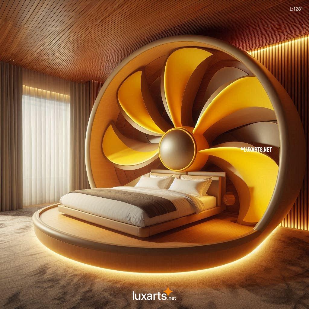 Electric Fan Shaped Bed: Futuristic Bed Design with Cooling Breeze electric fan shaped bed 5