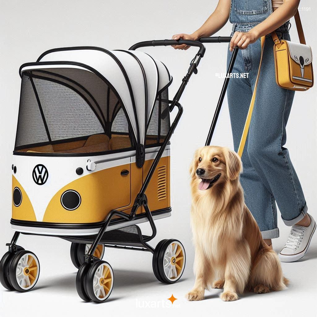 Relive the Classic VW Vibes: Stylish Volkswagen Bus Shaped Pet Strollers for Your Beloved Pet volkswagen bus shaped pet strollers 12