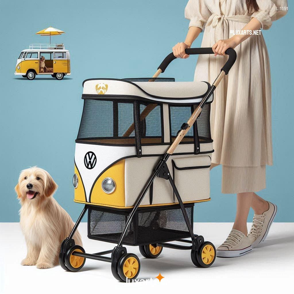 Relive the Classic VW Vibes: Stylish Volkswagen Bus Shaped Pet Strollers for Your Beloved Pet volkswagen bus shaped pet strollers 2