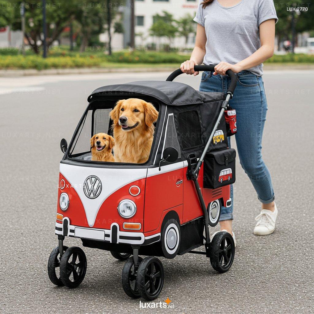 LUX.1191 Relive the Classic VW Vibes: Stylish Volkswagen Bus Shaped Pet Strollers for Your Beloved Pet 3 LUX.1191 Relive the Classic VW Vibes: Stylish Volkswagen Bus Shaped Pet Strollers for Your Beloved Pet vw bus pet strollers 2