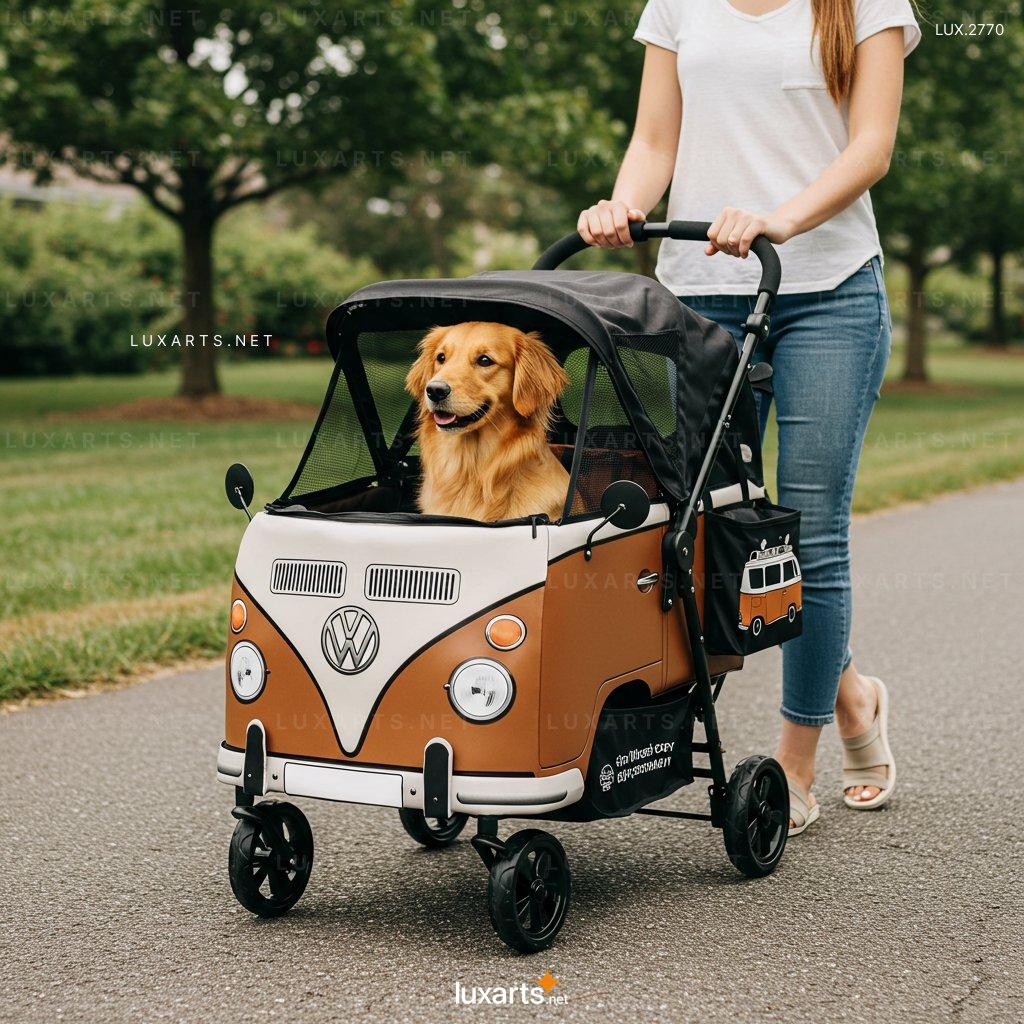 LUX.1191 Relive the Classic VW Vibes: Stylish Volkswagen Bus Shaped Pet Strollers for Your Beloved Pet vw bus pet strollers 7