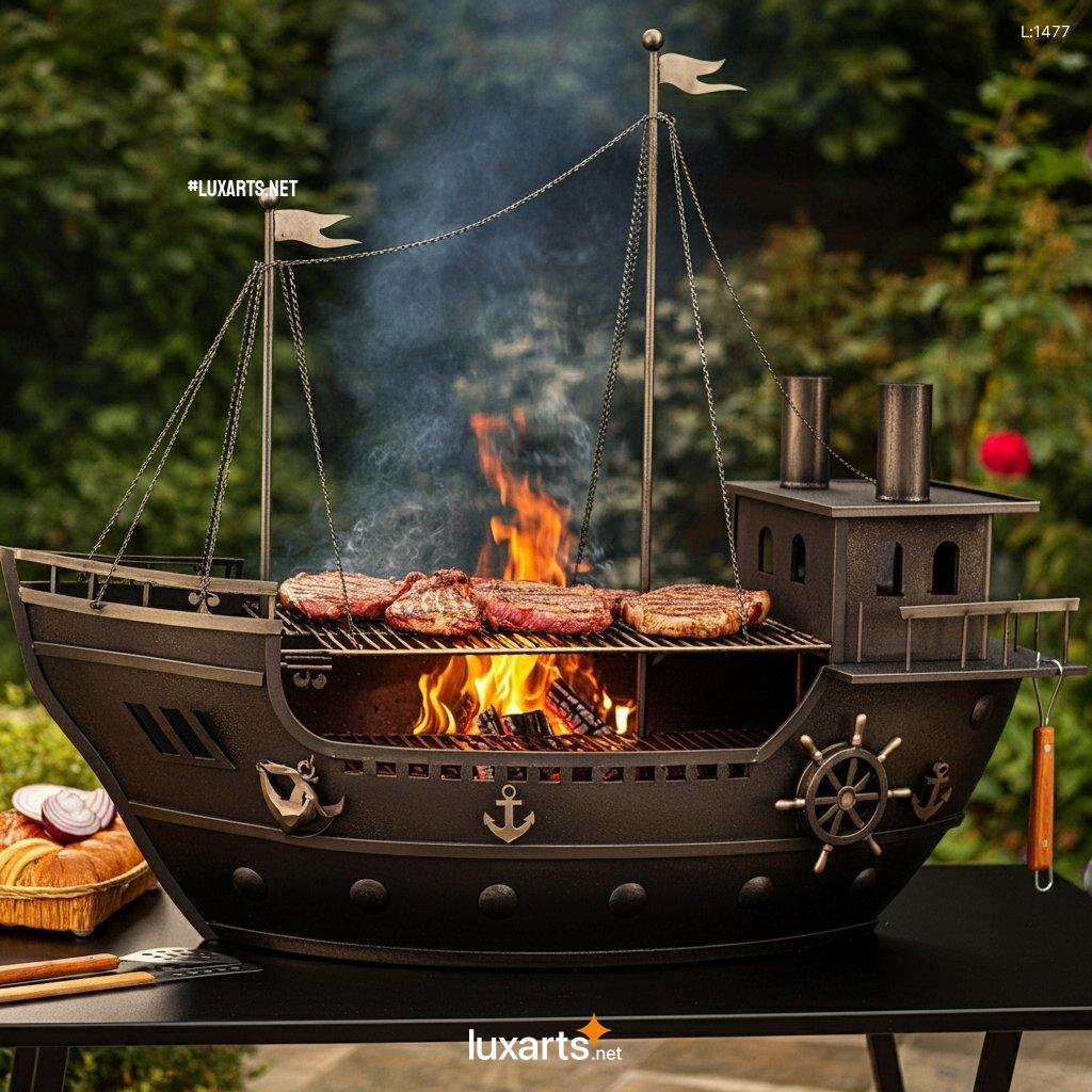 Pirate Ship Shaped BBQ Grill: Sail the Seas of Flavor in Your Backyard pirate ship shaped bbq grill 10