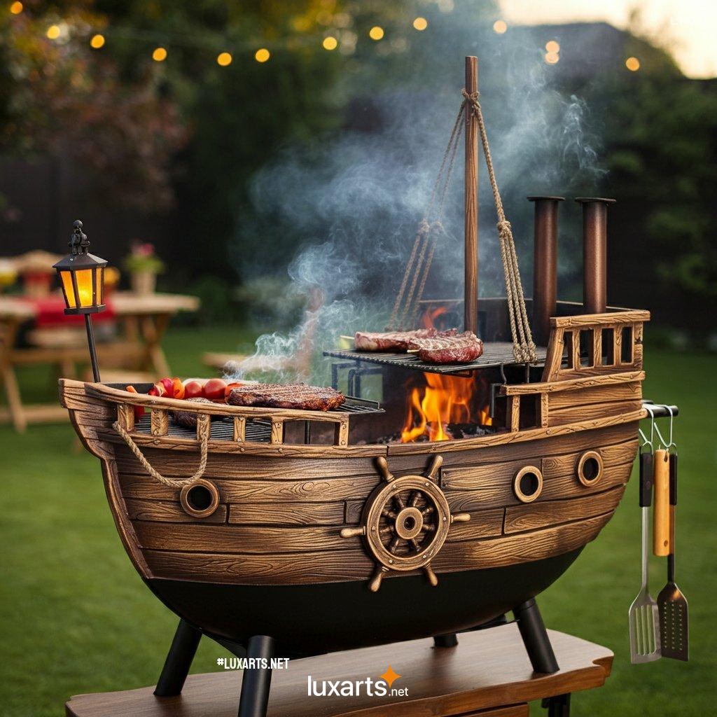 Pirate Ship Shaped BBQ Grill: Sail the Seas of Flavor in Your Backyard pirate ship shaped bbq grill 12