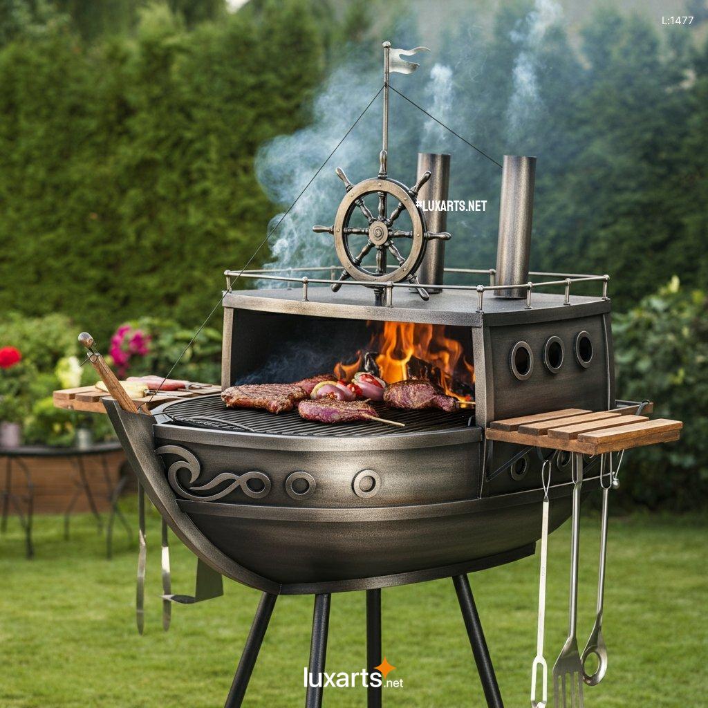 Pirate Ship Shaped BBQ Grill: Sail the Seas of Flavor in Your Backyard pirate ship shaped bbq grill 14