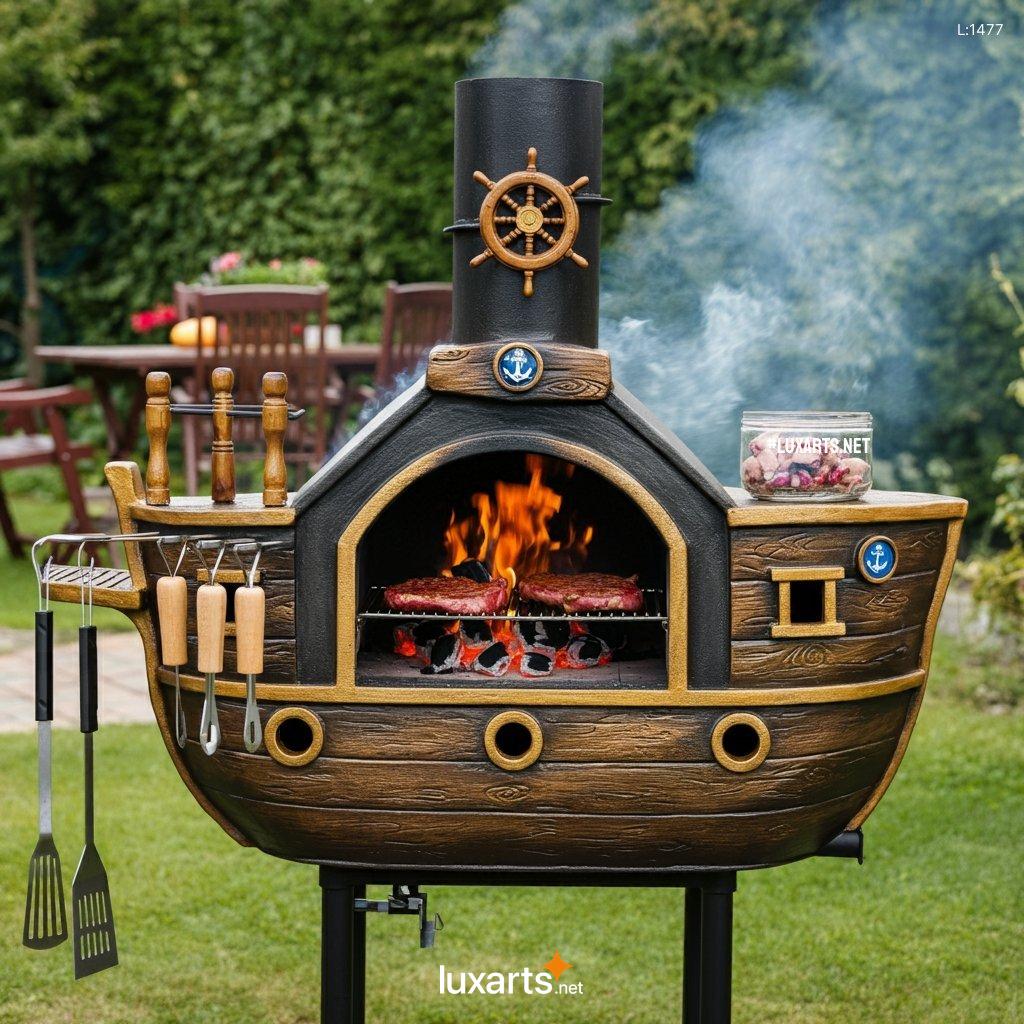 Pirate Ship Shaped BBQ Grill: Sail the Seas of Flavor in Your Backyard pirate ship shaped bbq grill 15