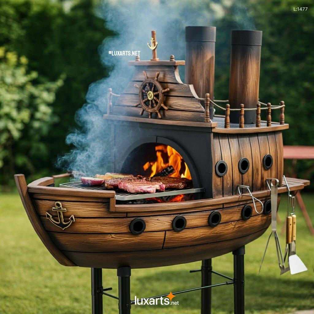 Pirate Ship Shaped BBQ Grill: Sail the Seas of Flavor in Your Backyard pirate ship shaped bbq grill 3