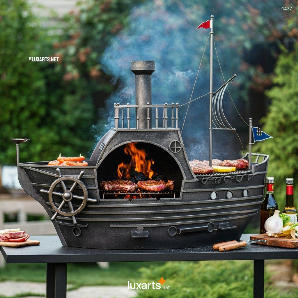 Pirate Ship Shaped BBQ Grill: Sail the Seas of Flavor in Your Backyard pirate ship shaped bbq grill 6