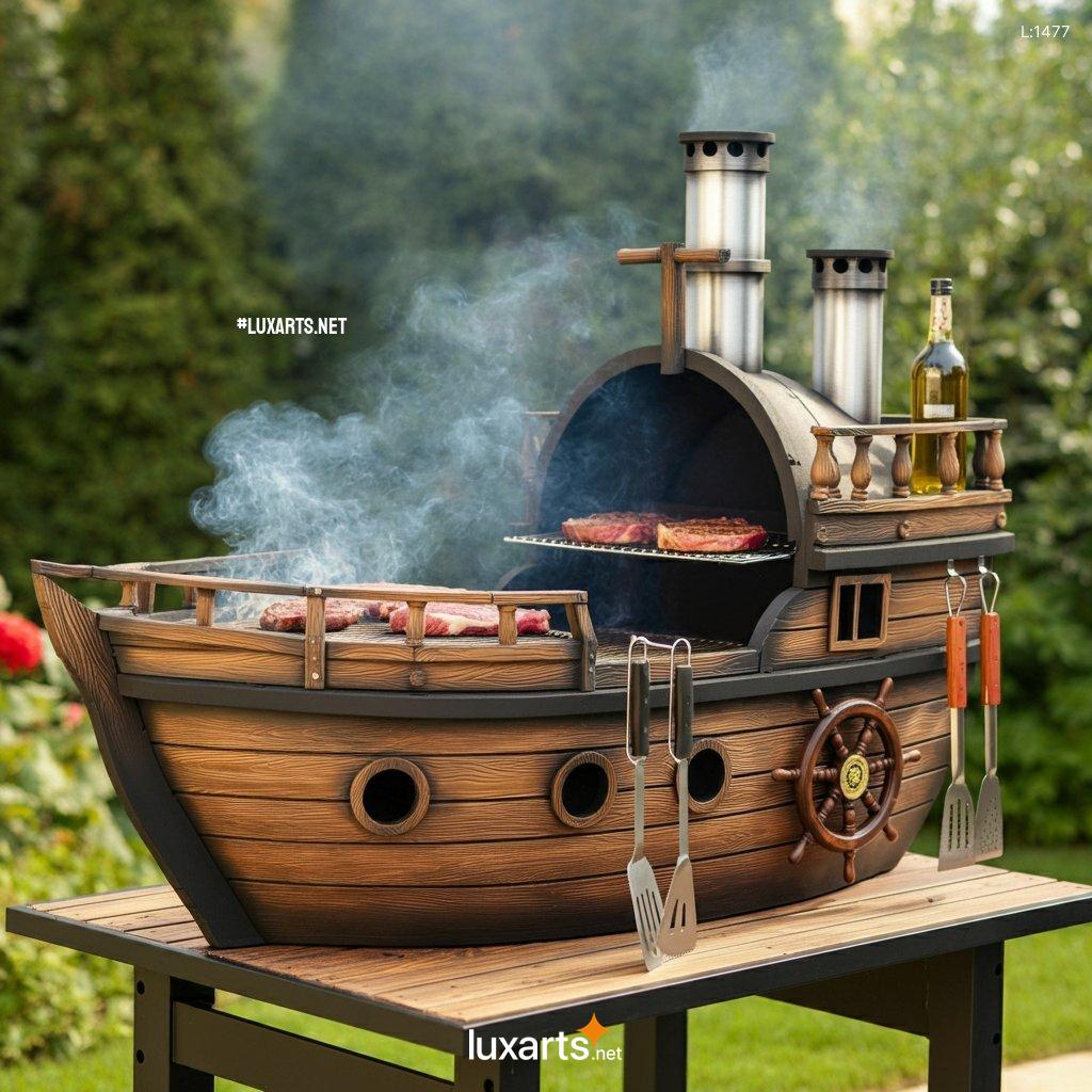 Pirate Ship Shaped BBQ Grill: Sail the Seas of Flavor in Your Backyard pirate ship shaped bbq grill 7