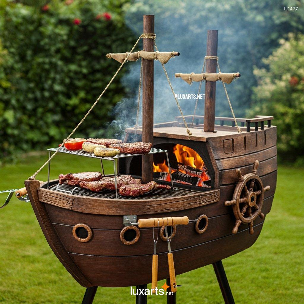 Pirate Ship Shaped BBQ Grill: Sail the Seas of Flavor in Your Backyard pirate ship shaped bbq grill 8