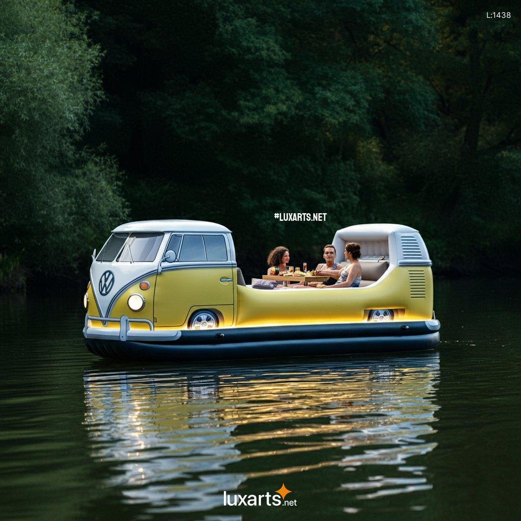 VW Bus Inspired Inflatable Lounge Boat: The Ultimate Floating Retrea ...