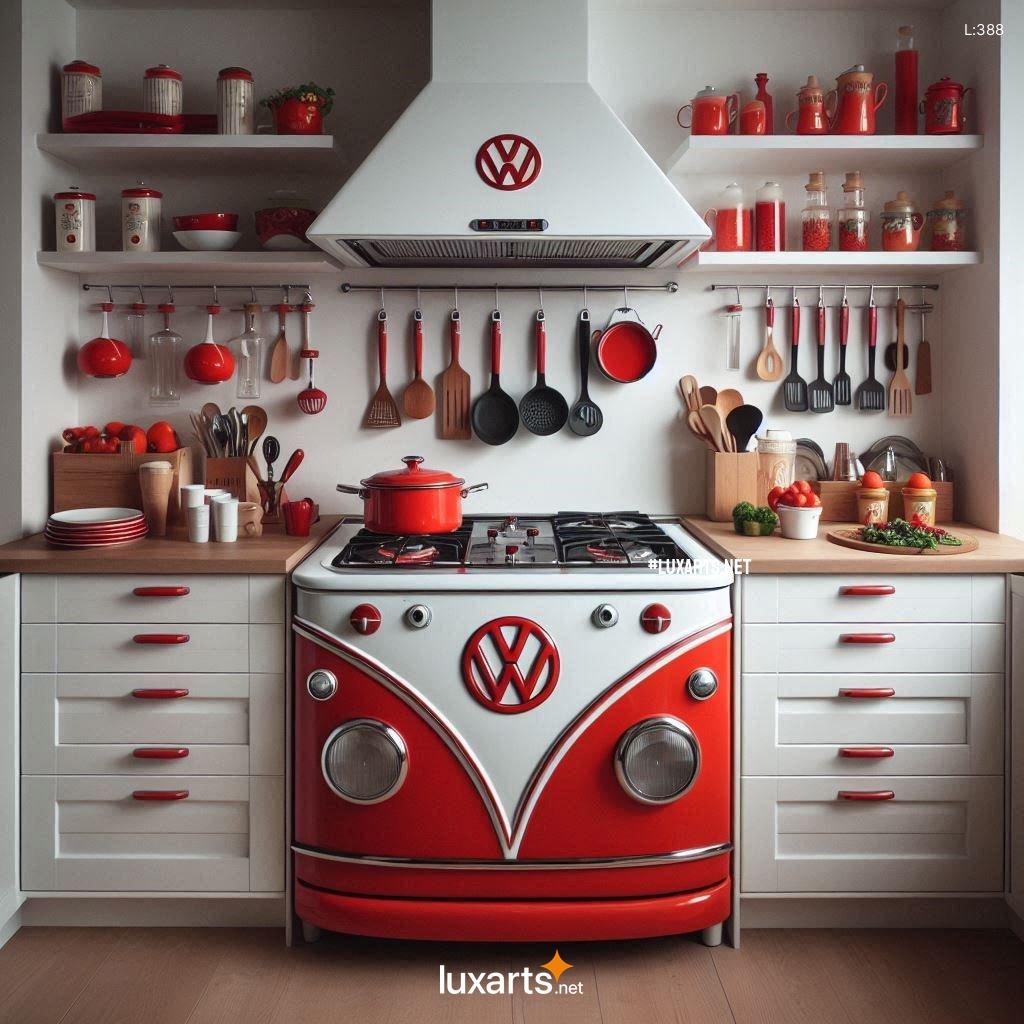 Volkswagen Kitchen Island with Stovetop and Extractor Hood: A Fusion of Style and Function vw bus inspired kitchen island with stovetop and extractor hood 5