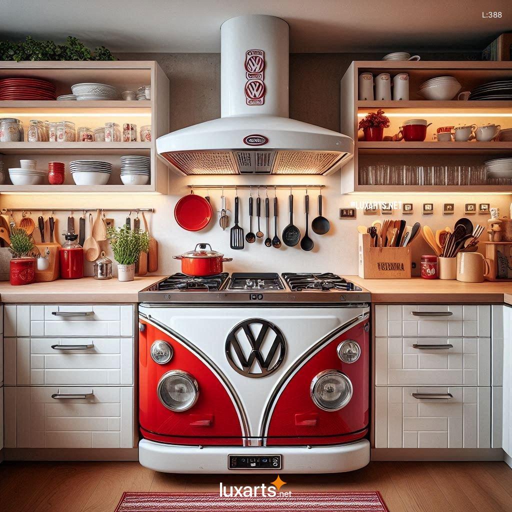 Volkswagen Kitchen Island with Stovetop and Extractor Hood: A Fusion of Style and Function vw bus inspired kitchen island with stovetop and extractor hood 8